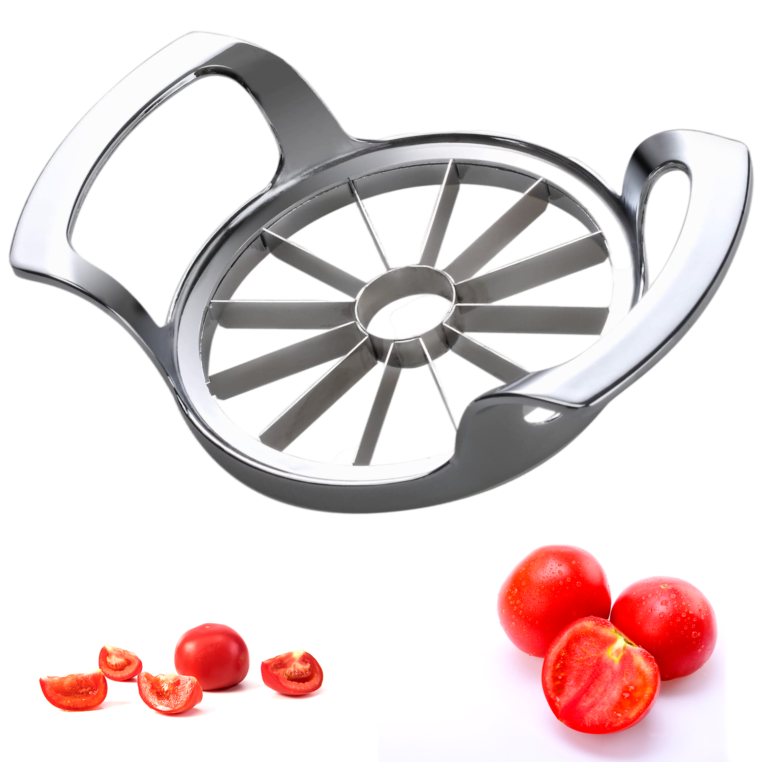 Apples Cutter Tool with 12 Blade, Stainless Steel Silver Sharp Apple