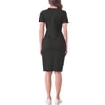thumbnail image 3 of INSPIRE CHIC Robe Fourreau Décontractée à Manches Courtes et Taille Nouée pour Femmes Noir G, 3 of 4