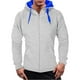 thumbnail image 1 of pstuiky manga larga de hombre, Sudadera deportiva de manga larga con bolsillo, holgada y cálida, a juego, para hombre Tops casuales para hombres m, 1 of 4
