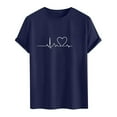 thumbnail image 3 of Busydd Men's T-Shirts Fashion Love Heart Print Valentines Day Shirt Casual Summer Round Neck Short Sleeve Mens Tshirt 2XL, 3 of 4