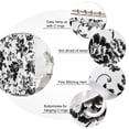 thumbnail image 3 of Small Stall Shower Curtain 48x72 Inch Narrow Half Size Black Floral Bath Curtains Bathroom Decor, Country Retro Flowers Botanical Retro Art Waterproof Fabric Shower Curtain Set with Hooks 48 Inch, 3 of 7