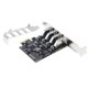 thumbnail image 1 of 1pc Reemplazo 4 puertos USB 3.0 Controlador de concentrador Adaptador de tarjeta de expansión Convertidor jinwen  Tarjeta de expansión PCI Express, 1 of 8