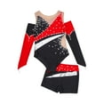 thumbnail image 4 of MSemis Kids Girls Sparkly Sequin Gymnastic Leotard and Shorts Set, 4 of 7
