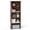 Rustic Brown, variant on Costway 5-Shelf Storage Bookcase Modern Multi-Functional Display Cabinet Furniture White