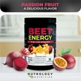 thumbnail image 6 of Nutrology’s Beet Energy O2 - All-Natural Pre-Workout Featuring Beet Root Powder. Increase energy, focus – Vitamin C, Yerba Mate, Mushroom O₂ Blend, Electrolyte Blend – Passion Fruit (30 servings), 6 of 9