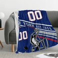 thumbnail image 5 of New York Throw Blanket Custom Blanket Personalized Any Name & Number Bed Tapestry Gifts for Men 40"X50", 5 of 6