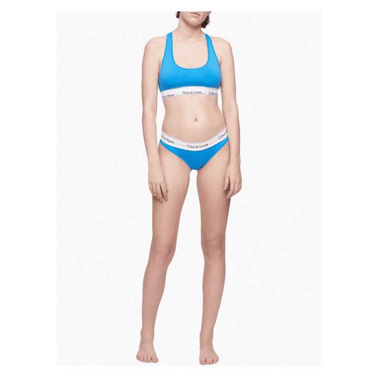 Calvin Klein Women s Plus Cotton This Is Love Bikini Deep Sky Blue 2X Walmart