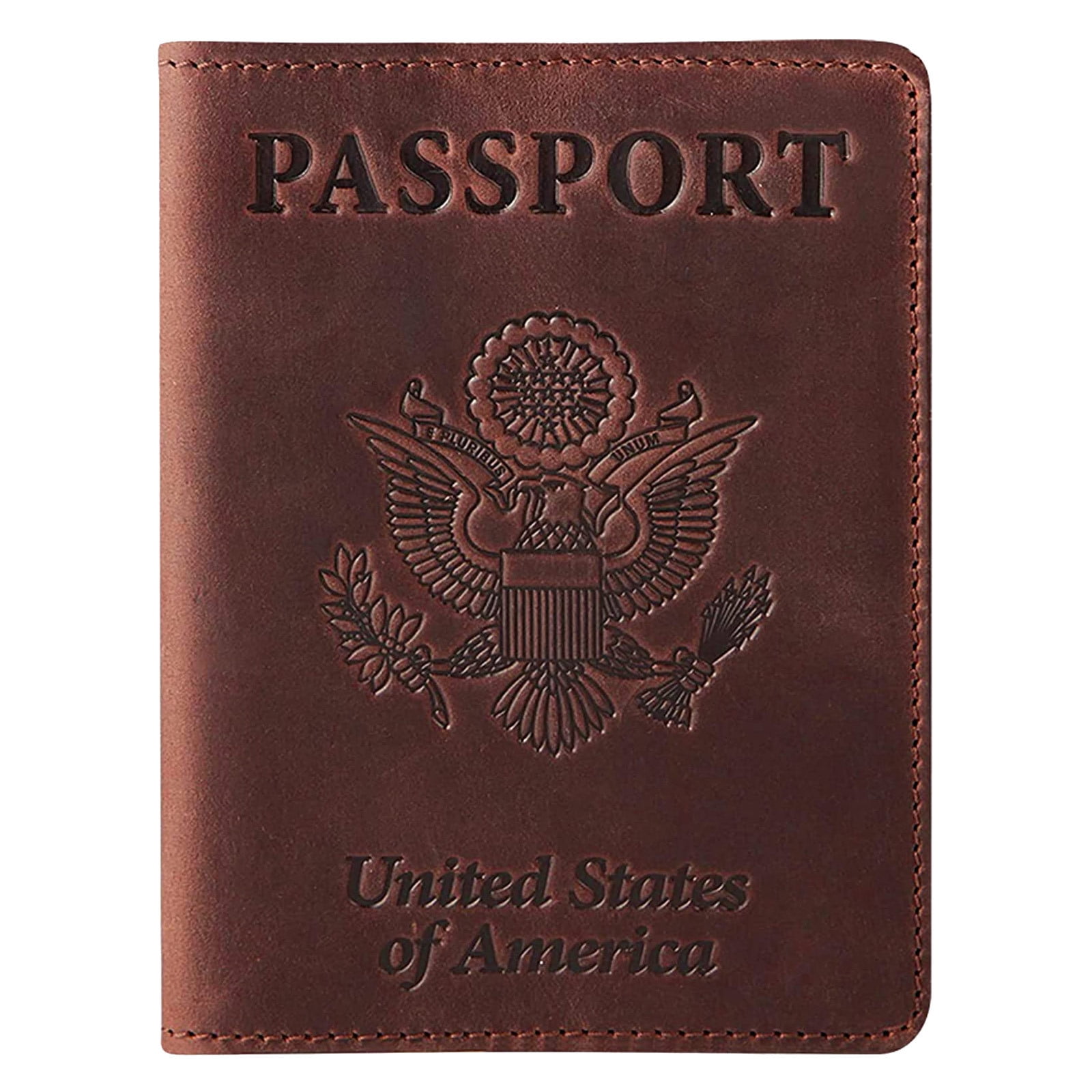 Embossed US PASSPORT COVER Organizer ID Card Case Travel Wallet Protector Holder 