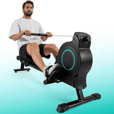 Naipo Rowing Machine Magnetic Cardio Exercise 350lbs Capacity 16 Levels Adjustable Resistance for Home Training