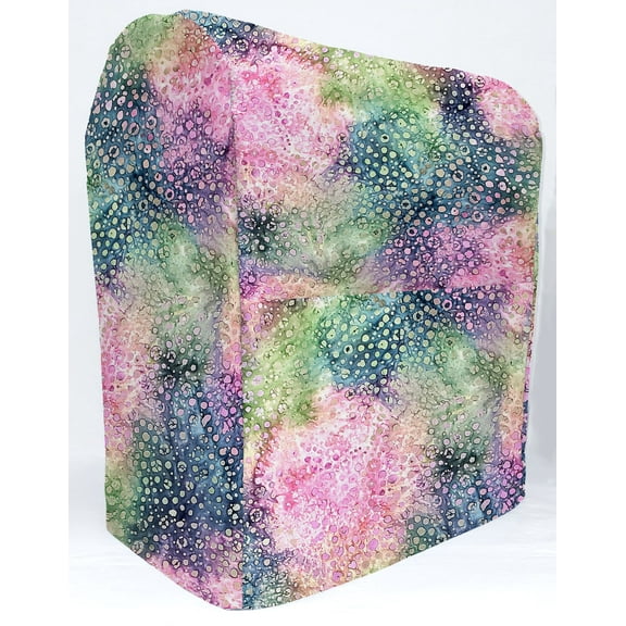 Batik Tie Dye Cover Compatible with Kitchenaid Stand Mixer by Penny's Needful Things (Pink Blue Green Spots, 4.5qt / 5qt Tilt Head)