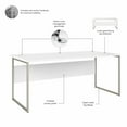 thumbnail image 6 of Hybrid 72W x 36D Computer Desk with Drawers in White - Engineered Wood, 6 of 7