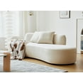 thumbnail image 4 of US Pride Furniture 90.2 inch Elegant Half Moon Design Curved Luxury 4-Seat Sofa with High-Density Foam Filled Ivory, 4 of 9