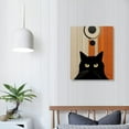 thumbnail image 3 of Nawypu  Boho Framed Canvas Wall Art Set, Mid Century Modern Wall Decor, Black Cat Geometric Sun Wall Painting, Bohemian Art Prints for Living Room, Bedroom, Office -, 3 of 4