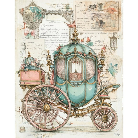 Paint by Numbers for Adults Kids Beginner Princess Tyr's Dream Carriage DIY Acrylic Painting by Numbers Kits with Brushes Acrylic Pigment Home Decoration Gifts 16 x 20 inch