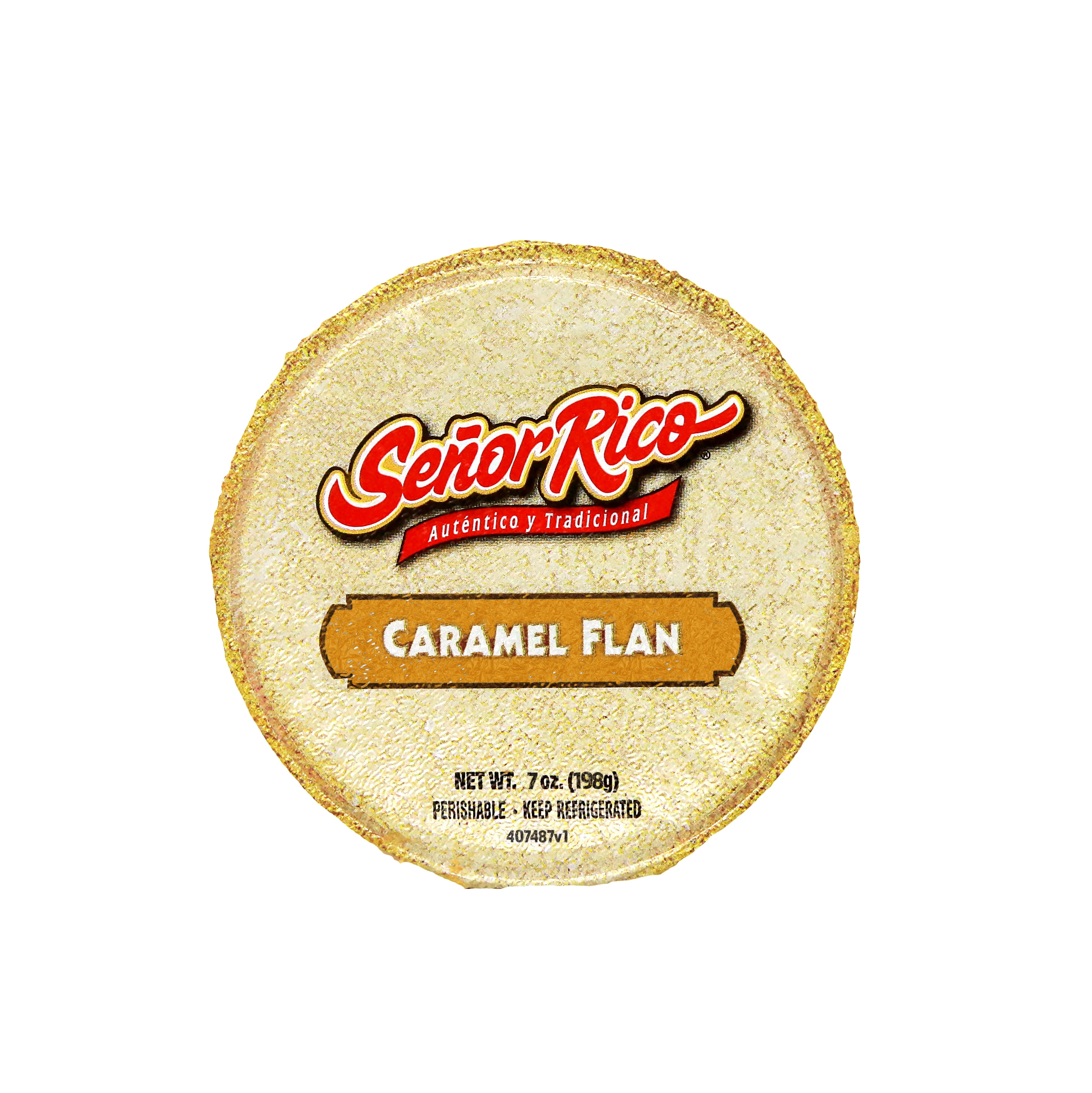 Senor Rico Caramel Flan, 7oz Cup, Refrigerated, Gluten-Free