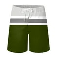 thumbnail image 3 of Swim Suit,Men's 2 Pieces Cotton Linen Set Henley Shirt Short Sleeve And Casual Beach Shorts Summer Yoga Outfits(Green,S), 3 of 4