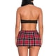 thumbnail image 3 of Traje de uniforme sexy Conjunto de ropa sexy atractivo Traje de ropa escolar de tela tejida de encaje, Negro, M Sweethay XX000042-07, 3 of 7
