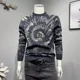 thumbnail image 3 of Suéter de punto con cuello redondo y estampado de cuello redondo para hombre, ropa popular coreana, jerséis casuales para hombre, reseñas de jerséis Y2k, 3 of 5