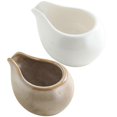 thumbnail image 2 of 2Pcs Japanese Style Creamer Pitcher Coffee Milk Creamer Pitcher Ceramic Gravy Boat Sauce Boat, 2 of 4