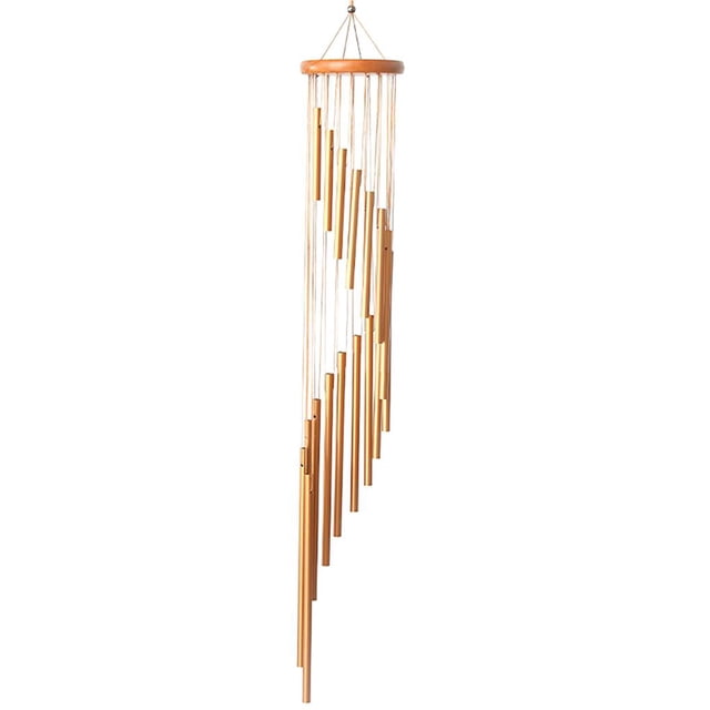 Campanas De Viento De Aluminio Y Metal De 35 Pulgadas Y 18 Tubos, Adorno Para Jardín, Patio, Pared Exterior, Decoración Del Hogar Para Colgar Speravity HA014507-00