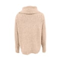 thumbnail image 6 of Sweater for Women Long Sleeve Knitted Solid Color Off-the-shoulder Sweater Beige L, 6 of 6