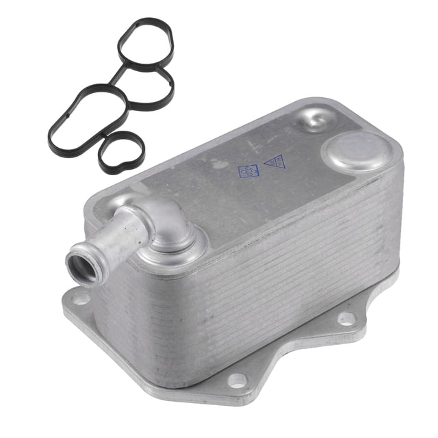 Kit de enfriador de aceite del motor compatible para Volkswagen Passat tono plateado de aleación de aluminio con sellos O-ring