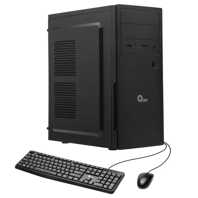 PC de escritorio Qian QPI-OP440B-1M Intel Corei5 14400, H610, 16GB DDR4 3200MHz, 1TB NVMe, 500W, WIFI, incluye teclado-mouse