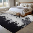 thumbnail image 4 of Snow Mountain Area Rugs 5x7 ft Nature Scenery Black Forest Vintage Style Washable Rug Non Slip Indoor Carpet Absorbent Floor Mat for Living Room Bedroom Dining Room, 4 of 9