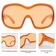 thumbnail image 5 of Gafas de Sol TYA Oversize en Forma de Escudo Naranja para Mujer y Hombre, 5 of 9