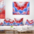 thumbnail image 4 of Designart Red Blue Snake Skin Flower - Abstract Throw Pillow - 16x16, 4 of 5