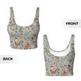 thumbnail image 6 of Goofa Funny Chicken Printed Sports Bras for Women, High Impact Running Bra Workout Crop Tank Tops Longline Sports Bra Push up-Small, 6 of 9