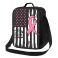 thumbnail image 1 of Disketp Ribbon Breast Cancer Awareness Bolsa Térmica Estampada para Almuerzo, Lonchera para Hombres y Mujeres Adultos, 1 of 7