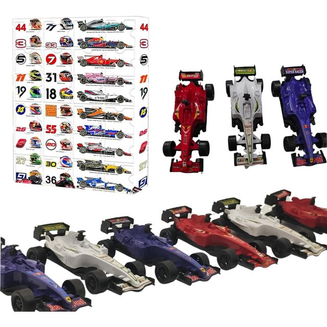 Calendrier de l'Avent F1 le Plus Récent 2024, Calendrier de l'Avent Voiture de Course Jouet, Calendrier de l'Avent pour Hommes, Calendrier de Compte à Rebours de Noël sur 24 Jours, Calendrier de l'Avent 2024, Calendriers de l'Avent de Noël