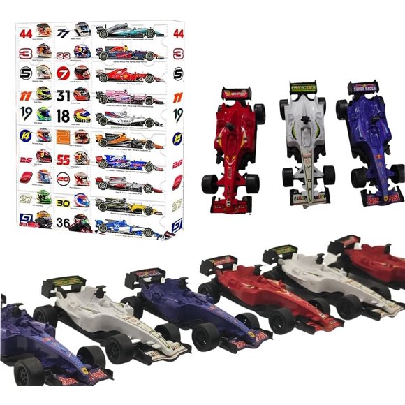 Calendrier de l'Avent F1 le Plus Récent 2024, Calendrier de l'Avent Voiture de Course Jouet, Calendrier de l'Avent pour Hommes, Calendrier de Compte à Rebours de Noël sur 24 Jours, Calendrier de l'Avent 2024, Calendriers de l'Avent de Noël