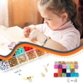 thumbnail image 3 of Toystoory Fabricación de joyas Cuentas Pulseras de colores Materiales de artesanía de bricolaje con caja Trabajo de arte bohemio estético para Artesanía 24-Zellen, 3 of 6