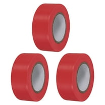 Uxcell 1.2"x148' Flagging Tape Non-Adhesive Neon Marking Tape, Red 3 Pack