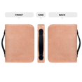thumbnail image 4 of HELLHERO Peach Textured Pattern Bible Book Cover, Top Handle PU Leather Bible Cover for Outdoor Church, Lightweight Bible Book Covers, 4 of 12