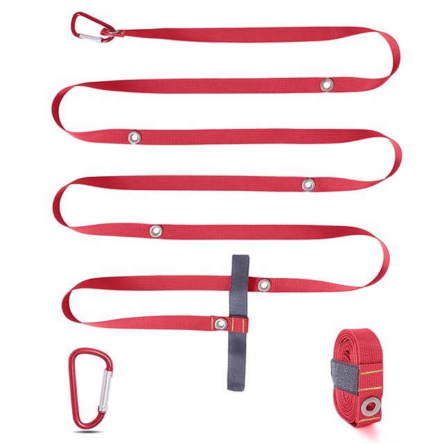 Correa extensible para toldo de campamento, resistente y multifuncional en color rojo