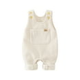 thumbnail image 4 of DXOUPM Baby Boy Girls Corduroy Overalls Toddler Bib Pants Suspender Jumpsuit Romper Fall Outfit Beige 3-6M, 4 of 4