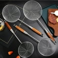 thumbnail image 2 of Qiangzon Stainless Steel Wire Drain Spoon with Rosewood Handle - Slotted Noodle and Malatang Net Drain for Hot Pot, Kitchen Strainer for Vegetables and Pasta 1 Funnel, 2 of 8