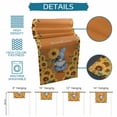 thumbnail image 6 of Orange Sunflower Gnomes Table Runner 72 Inches, Summer Botanical Floral Bed Runner Dresser Scarves Tabletop for Indoor Outdoor Parties/Ceremony/Banquet, 16" x 72", 6 of 9