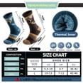 thumbnail image 6 of 5 Pairs Merino Wool Hiking Socks Compression Warm Thermal Thick Cushion Socks for Women Men, 6 of 6