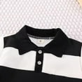 thumbnail image 5 of Toddler Boys Summer Clothes Casual Striped Short Sleeve Lapel Tshirt + Shorts Cotton Cute 2 Piece Outfits for 1-6 Years, 5 of 9