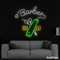 thumbnail image 4 of Craftnamesign Barber Tools Neon Sign, Haircut LED Sign, Barber Shop Decor, 4 of 4