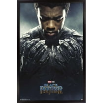 Marvel Cinematic Universe Black Panther - One Sheet Wall Poster, 14.725" x 22.375", Framed