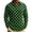 Black, variant on Men's St. Patrick's Day Shamrock Plaid Polo Collar Long Sleeve Pullover Top