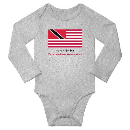 

Proud to be Trinidadian American Baby Long Slevve Bodysuit (Gray 3-6 Months)