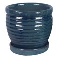 thumbnail image 1 of 9 in. Aqua Blue Honey Jar Planter, 1 of 1