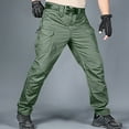 thumbnail image 2 of toraway Summer Cargo Pants for Men Baggy with Straps Mens Spring and Autumn Style Loose Large Size Leisure Three Bag String Tooling Multi Pocket Straight Pants M, 2 of 3