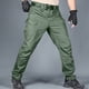 thumbnail image 3 of Pantalones de trabajo holgados de talla grande con tres bolsillos para hombre - Sarga no elástica, corte recto con múltiples bolsillos, estilo informal - Tallas M-XXXXL para el día a día/el trabajo, 3 of 3
